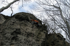 Klettern auf dem Habichtsstein